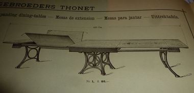 TABLE A  ALLONGES N°1 THONET 1888